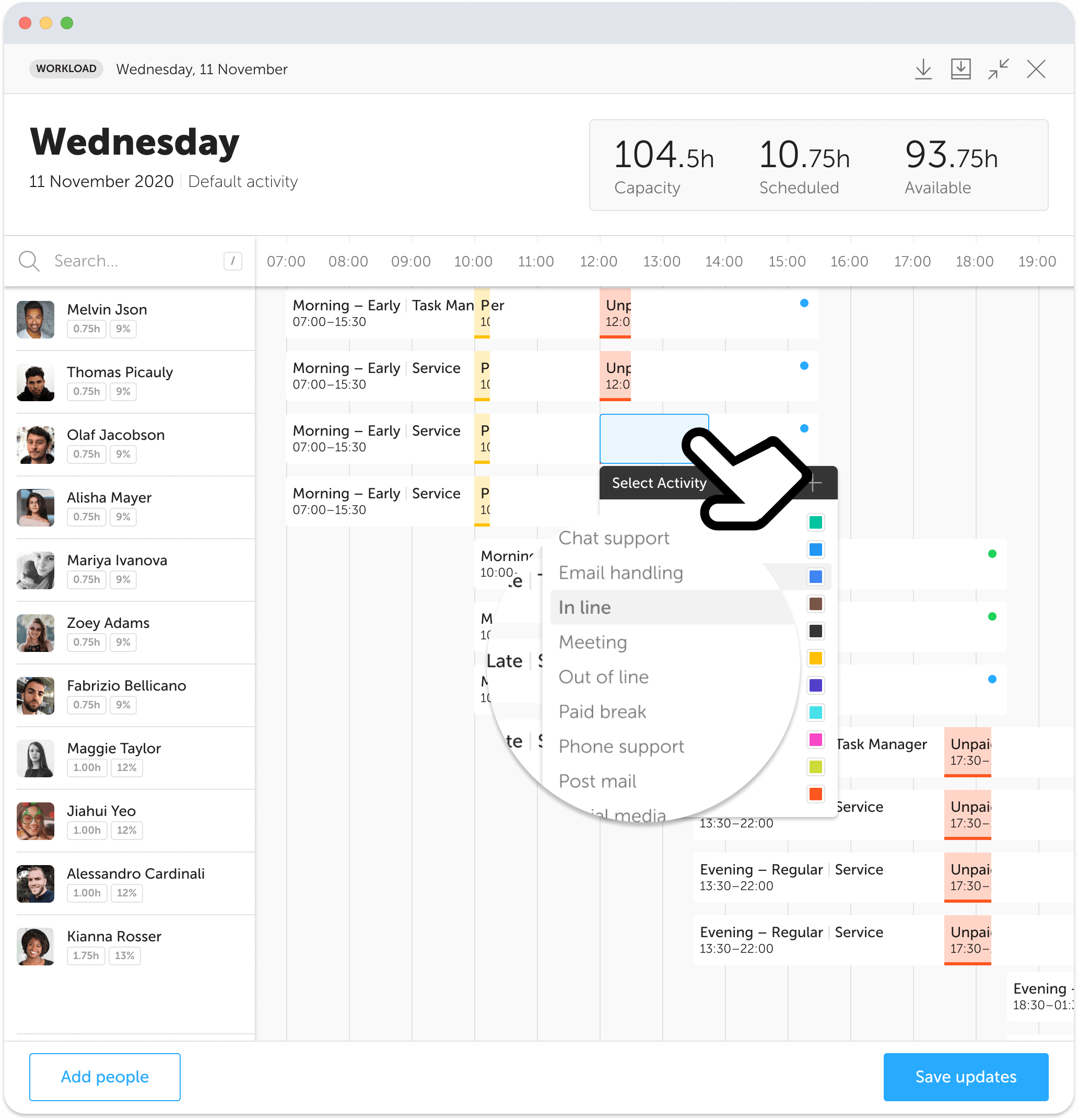 Intraday Scheduling Software dashboard for housing associations in Chicago Metro
